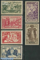 Senegal 1937 Paris Expo 6v, Unused (hinged), Transport - Ships And Boats - Bateaux