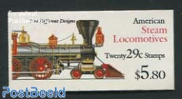 United States Of America 1994 Locomotives Booklet, Mint NH, Transport - Stamp Booklets - Railways - Unused Stamps