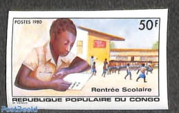 Congo Republic 1980 School 1v, Imperforated, Mint NH, Science - Education - Altri & Non Classificati