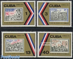 Cuba 1974 Revolution Anniversary 4v, Mint NH, Stamps On Stamps - Unused Stamps