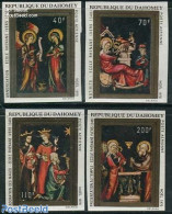 Dahomey 1970 Christmas 4v, Imperforated, Mint NH, Religion - Christmas - Art - Paintings - Weihnachten