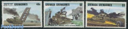 Grenada Grenadines 1994 D-Day 3v, Mint NH, History - Transport - World War II - Ships And Boats - WW2