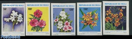 Mali 1981 Flowers 5v, Imperforated, Mint NH, Nature - Flowers & Plants - Mali (1959-...)
