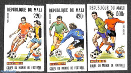 Mali 1982 World Cup Football 3v, Imperforated, Mint NH, Sport - Football - Mali (1959-...)