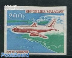 Madagascar 1970 Boeing 737 1v, Imperforated, Mint NH, Transport - Aircraft & Aviation - Avions
