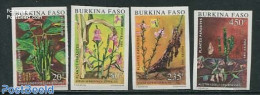 Burkina Faso 1989 Flowers 4v, Imperforated, Mint NH, Nature - Flowers & Plants - Autres & Non Classés