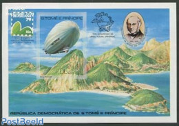 Sao Tome/Principe 1979 Graf Zeppelin, UPU S/s, Imperforated, Mint NH, Transport - U.P.U. - Zeppelins - U.P.U.