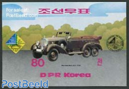 Korea, North 1985 Sindelfingen S/s, Imperforated, Mint NH, Transport - Philately - Automobiles - Coches