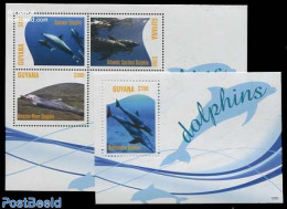 Guyana 2012 Dolphins 2 S/s, Mint NH, Nature - Sea Mammals - Guyane (1966-...)