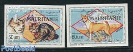 Mauritania 1991 Domestic Animals 2v, Imperforated, Mint NH, Nature - Cats - Dogs - Other & Unclassified