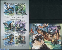 Mozambique 2011 Birds Of Prey 2 S/s, Mint NH, Nature - Birds - Birds Of Prey - Mozambique