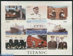 Mali 1998 Titanic 9v M/s, Imperforated, Mint NH, Transport - Ships And Boats - Ships