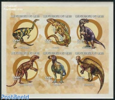 Mali 2000 Preh. Animals 6v M/s, Imperforated, Mint NH, Nature - Prehistoric Animals - Préhistoriques