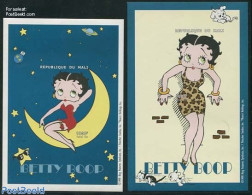 Mali 1999 Betty Boop 2 S/s, Imperforated, Mint NH, Nature - Cats - Art - Comics (except Disney) - Stripsverhalen