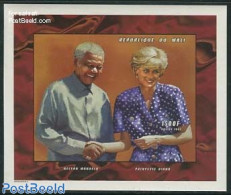 Mali 1997 Mandela & Diana S/s, Imperforated, Mint NH, History - Charles & Diana - Kings & Queens (Royalty) - Nobel Pri.. - Royalties, Royals