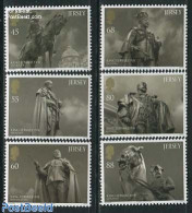 Jersey 2013 King Edward VII 6v, Mint NH, History - Nature - Kings & Queens (Royalty) - Horses - Royalties, Royals
