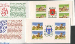 Portugal 1986 Castles 2 Booklets, Mint NH, Stamp Booklets - Art - Castles & Fortifications - Ongebruikt