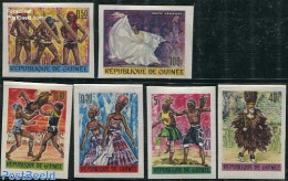 Guinea, Republic 1966 Traditional Dance 6v, Imperforated, Mint NH, Performance Art - Various - Dance & Ballet - Folklore - Dans
