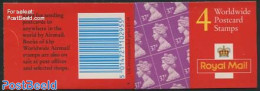 Great Britain 1997 Definitives Booklet, For Worldwide Postcards, Mint NH, Stamp Booklets - Autres & Non Classés