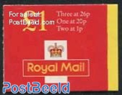 Great Britain 1996 Definitives Booklet, 2x1p,1x20p,3x26p (Litho), Only Inland Rates, Mint NH, Stamp Booklets - Unused Stamps