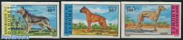 Dahomey 1974 Dogs 3v, Imperforated, Mint NH, Nature - Dogs - Other & Unclassified