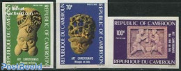 Cameroon 1985 Art 3v, Imperforated, Mint NH, Art - Art & Antique Objects - Handicrafts - Cameroun (1960-...)