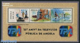 Angola 2001 Television 3v M/s, Mint NH, Performance Art - Radio And Television - Télécom