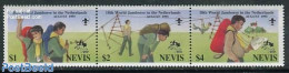 Nevis 1995 World Jamboree Netherlands 3v [::], Mint NH, History - Sport - Netherlands & Dutch - Scouting - Geography