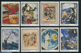 Sierra Leone 1987 Marc Chagall 8v, Mint NH, Art - Modern Art (1850-present) - Paintings - Other & Unclassified