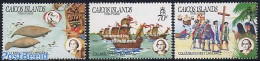 Turks And Caicos Islands 1992 Discovery Of America 3v, Mint NH, History - Nature - Transport - Explorers - Sea Mammals.. - Onderzoekers