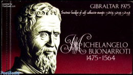 Gibraltar 1975 Michelangelo Booklet, Mint NH, Stamp Booklets - Art - Michelangelo - Sculpture - Non Classés