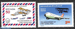 India 1986 Airmail 2v, Mint NH, Transport - Aircraft & Aviation - Unused Stamps