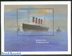 Liberia 2001 Lusitania S/s, Mint NH, Transport - Ships And Boats - Schiffe