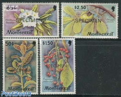 Montserrat 1982 Flowers 4v, SPECIMEN, Mint NH, Flowers & Plants - Autres & Non Classés