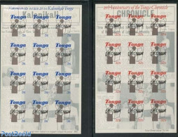 Tonga 1984 Tonga Chronicle 2x12v M/s, SPECIMEN, Mint NH, History - Newspapers & Journalism - Other & Unclassified