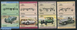 Tuvalu 1984 Automobiles 4x2v, SPECIMEN, Mint NH, Transport - Automobiles - Coches