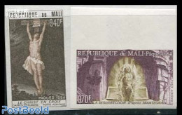 Mali 1984 Easter 2v, Imperforated, Mint NH, Religion - Religion - Mali (1959-...)