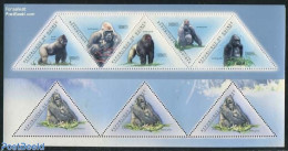 Guinea, Republic 2011 Gorillas 2 S/s, Mint NH, Nature - Animals (others & Mixed) - Monkeys - Other & Unclassified