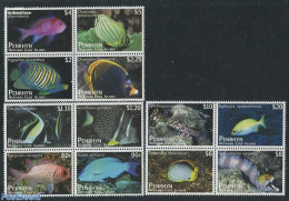 Penrhyn 2012 Fishes 12v (3x[+]), Mint NH, Nature - Fish - Vissen