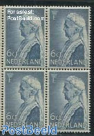 Netherlands 1934 Queen Emma 1v, Block Of 4 [+], Mint NH, History - Kings & Queens (Royalty) - Ongebruikt