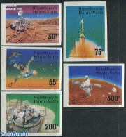 Upper Volta 1976 Mars, Viking 5v, Imperforated, Mint NH, Transport - Space Exploration - Autres & Non Classés