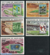 Upper Volta 1979 World Cup Football Winners 5v, Imperforated, Mint NH, Sport - Football - Stamps On Stamps - Postzegels Op Postzegels
