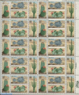 United States Of America 1981 Cactus Flowers Sheet, Mint NH, Nature - Cacti - Flowers & Plants - Unused Stamps