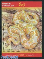 Malaysia 2013 Exotic Animals, Royal Python S/s (glossy), Mint NH, Nature - Snakes - Altri & Non Classificati