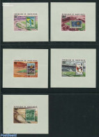 Upper Volta 1977 World Cup Football 5 S/s, Mint NH, Sport - Football - Stamps On Stamps - Francobolli Su Francobolli