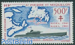 Saint Pierre And Miquelon 1962 Loyalty To France 1v, Unused (hinged), Transport - Various - Ships And Boats - Maps - Ships