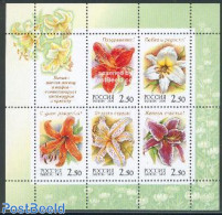 Russia 2002 Lilies 5v M/s, Mint NH, Nature - Flowers & Plants - Andere & Zonder Classificatie