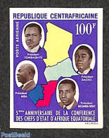 Central Africa 1964 African States 1v, Imperforated, Mint NH, History - Various - Politicians - Maps - Géographie