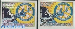 Central Africa 1984 Rotary & Water 2v, Imperforated, Mint NH, Nature - Various - Water, Dams & Falls - Rotary - Rotary Club