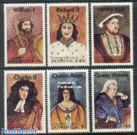 Dominica 1986 King & Queens 6v, Mint NH, History - Kings & Queens (Royalty) - Royalties, Royals